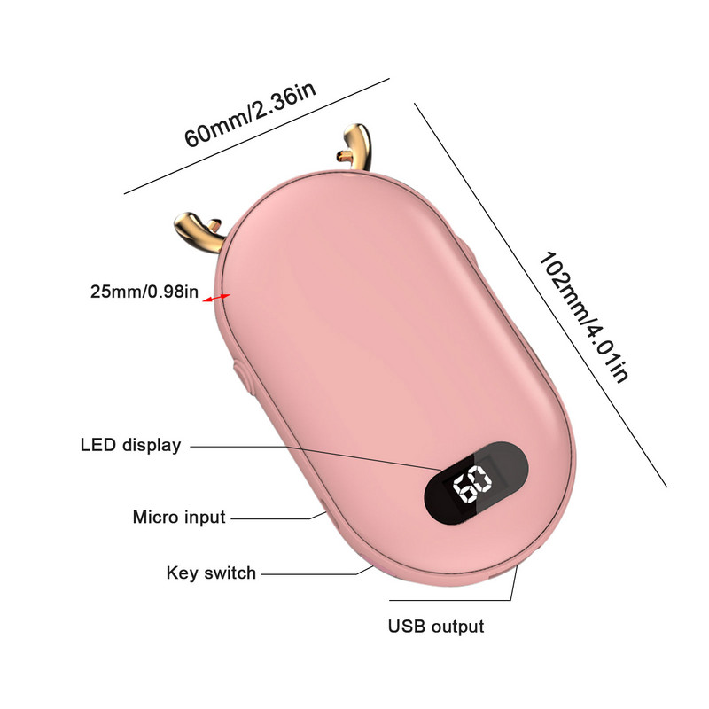 5200mah nagy kültéri tölthető elektromos zseb gyors vadász kézi újratölthető hordozható Calentador De Manos De Dibujos Animados