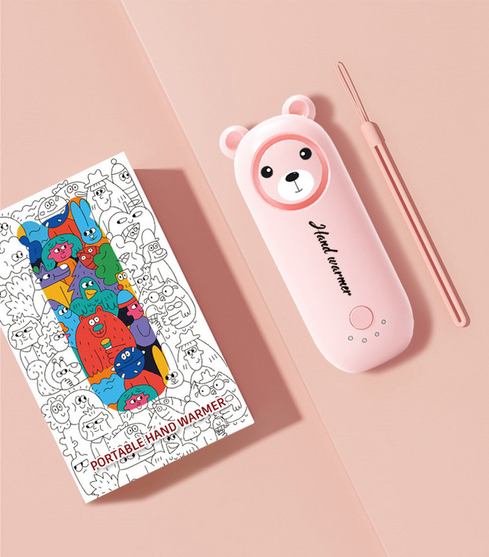 Kis medve tűzhely kézmelegítők meleg kezek mini stílusú hordozható diák aranyos rajzfilm USB mobiltelefon töltő elektromos kézmelegítő