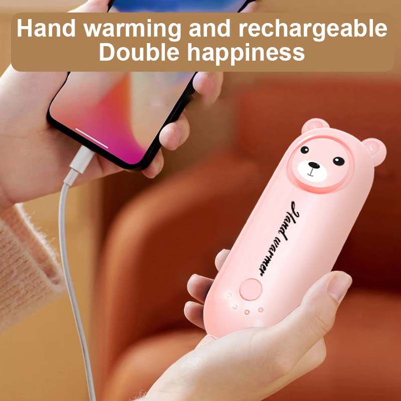 Kis medve tűzhely kézmelegítők meleg kezek mini stílusú hordozható diák aranyos rajzfilm USB mobiltelefon töltő elektromos kézmelegítő