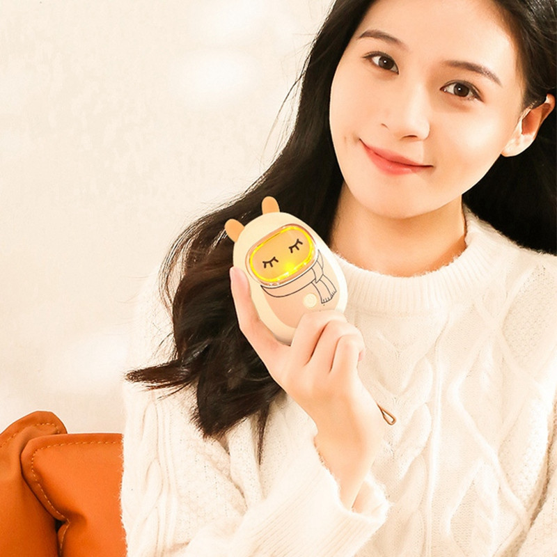 Kézmelegítő 2000Mah USB újratölthető hordozható elektromos kézmelegítő téli melegítéshez kültéri utazás túrázáshoz