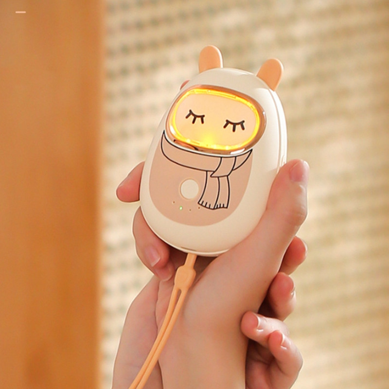 Kézmelegítő 2000Mah USB újratölthető hordozható elektromos kézmelegítő téli melegítéshez kültéri utazás túrázáshoz