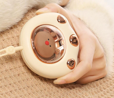 Μίνι φορητός θερμαντήρας χεριών Cat Paw Cute Winter Heater Γρήγορη θέρμανση Επαναφορτιζόμενη τσέπη USB 2400Mah Μικρός μίνι θερμαντήρας χεριών