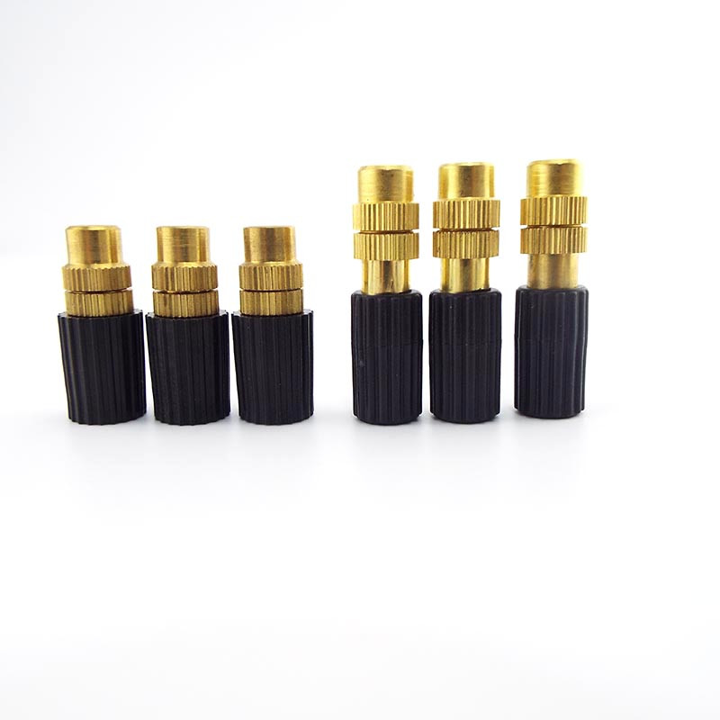 Kerti szerszám 6,0 mm-es csavaros mikro csepegtető öntözés ködös sárgaréz fúvóka permetező csatlakozó locsoló öntöző csepegtető öntözéshez C1