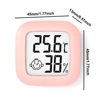 Temeo Thermometer Hygrometer Hygro Indicator για επιτραπέζιο ή τοίχο τοποθέτηση με ένδειξη κλίματος δωματίου Φορητό υγρόμετρο