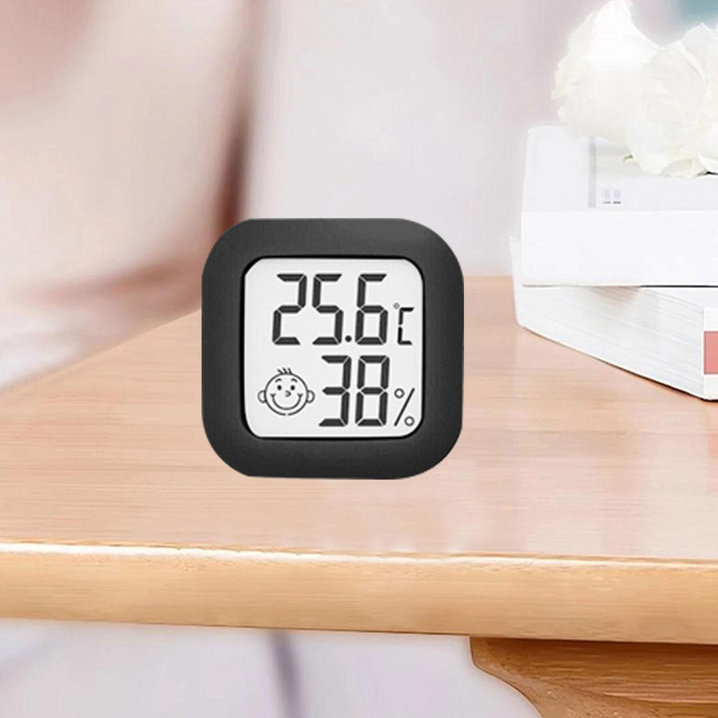 Temeo hőmérő Higrométer Higrométer íróasztalhoz vagy falra szerelhető szobaklíma jelzővel Hordozható nedvességmérő