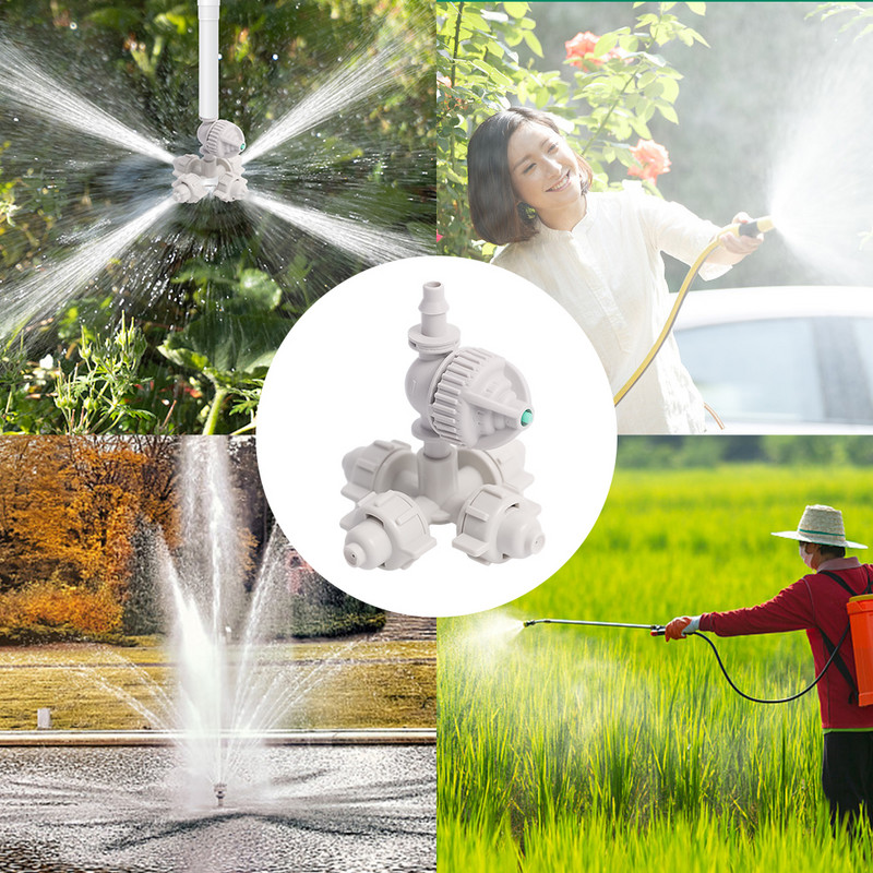 360°-os kerti öntözőfúvókák öntöző permetező permetező készlet csepegésgátló szöggel Opcionális üvegházi öntözőeszköz