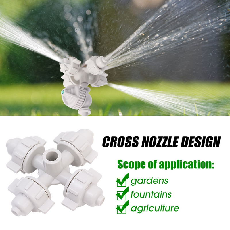 360°-os kerti öntözőfúvókák öntöző permetező permetező készlet csepegésgátló szöggel Opcionális üvegházi öntözőeszköz