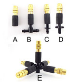 Mikrotilguti niisutamine 6 mm kruviga udu messingist pihustiotsik pihustipea 4/7 mm barb tee veevooliku ühendus aia kastmine C1