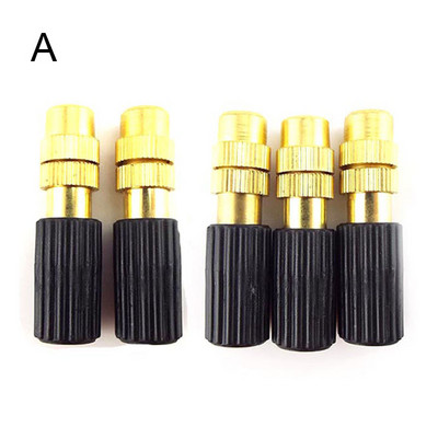 Mikrotilguti niisutamine 6 mm kruviga udu messingist pihustiotsik pihustipea 4/7 mm barb tee veevooliku ühendus aia kastmine C1