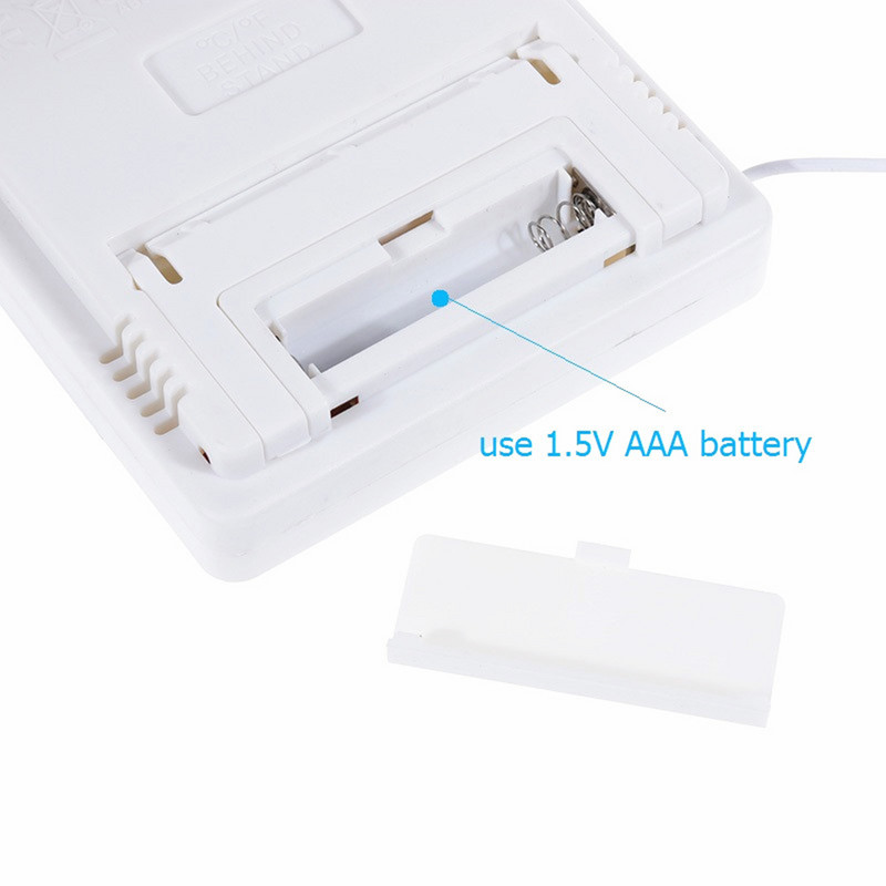 LCD elektronikus digitális hőmérséklet páratartalom mérő beltéri többfunkciós hőmérő nedvességmérő időjárás állomás óra HTC-1 HTC-2