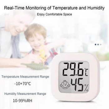 Мини вътрешен термометър Цифров LCD сензор за температура Влагомер Термометър Стаен хигрометър Габарит