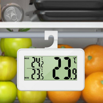 LED цифров термометър и влагомер Дисплей за хладилник и фризер за хладилно съхранение Максимална минимална температура N2D0