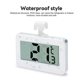 Електронен термометър за хладилник Дигитален стаен термометър за фризер Водоустойчив монитор за температура на хладилника с аларма