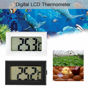 Мини дигитален LCD автоматичен автомобил за аквариум за домашни любимци, вътрешен удобен сензор за температура, електронен термометър, габарит, термостат