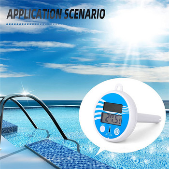 Εξωτερική εσωτερική πισίνα και σπα Ψηφιακό πλωτό αδιάβροχο ηλιακό θερμόμετρο με οθόνη LCD Fahrenheit Κελσίου