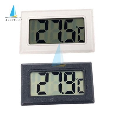 Mini LCD displeja digitālais termometrs saldētavas temperatūrai -50 ~ 110 grādu temperatūras sensora instrumenti, iegultā zonde