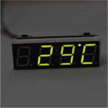 ΝΕΟ 3 σε 1 Ψηφιακό ρολόι LED Θερμοκρασίας Μονάδα τάσης Μίνι βολτόμετρο για Ηλεκτρονικό Αυτοκίνητο DIY