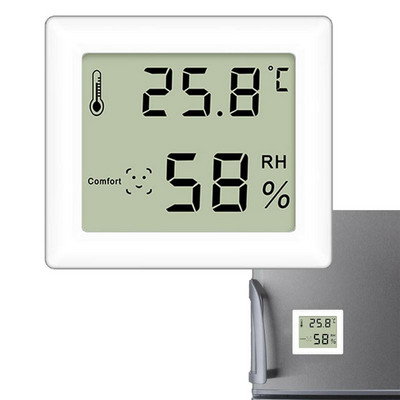 Вътрешен термометър Хигрометър Монитор Захранван от батерии Хигрометър Термометър с LCD дисплей Магнитни хигрометри Термометри