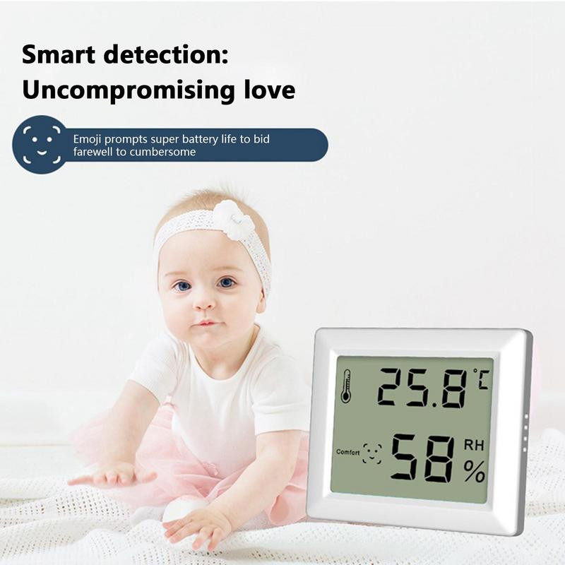 Beltéri hőmérő Higrométer Monitor Elemről működő Higrométer Hőmérő LCD kijelzővel Mágneses nedvességmérők Hőmérők