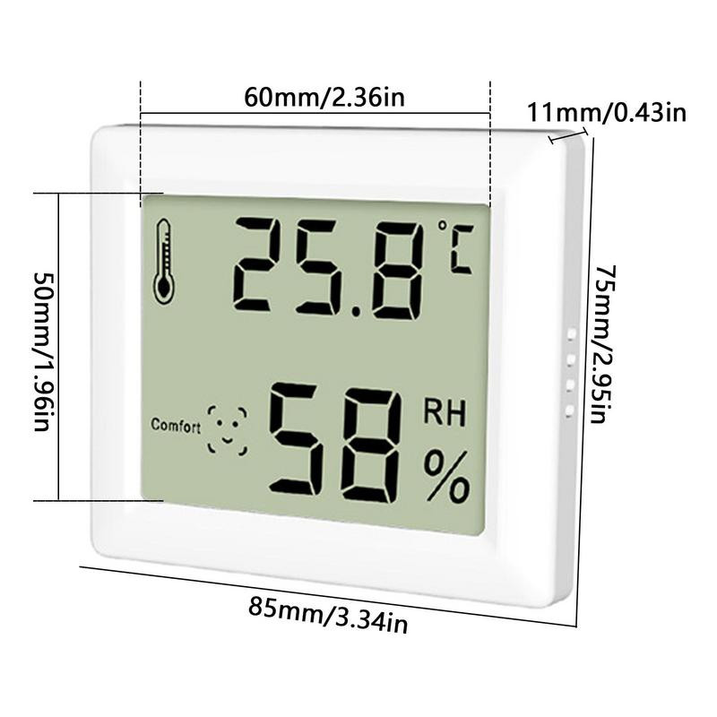 Beltéri hőmérő Higrométer Monitor Elemről működő Higrométer Hőmérő LCD kijelzővel Mágneses nedvességmérők Hőmérők