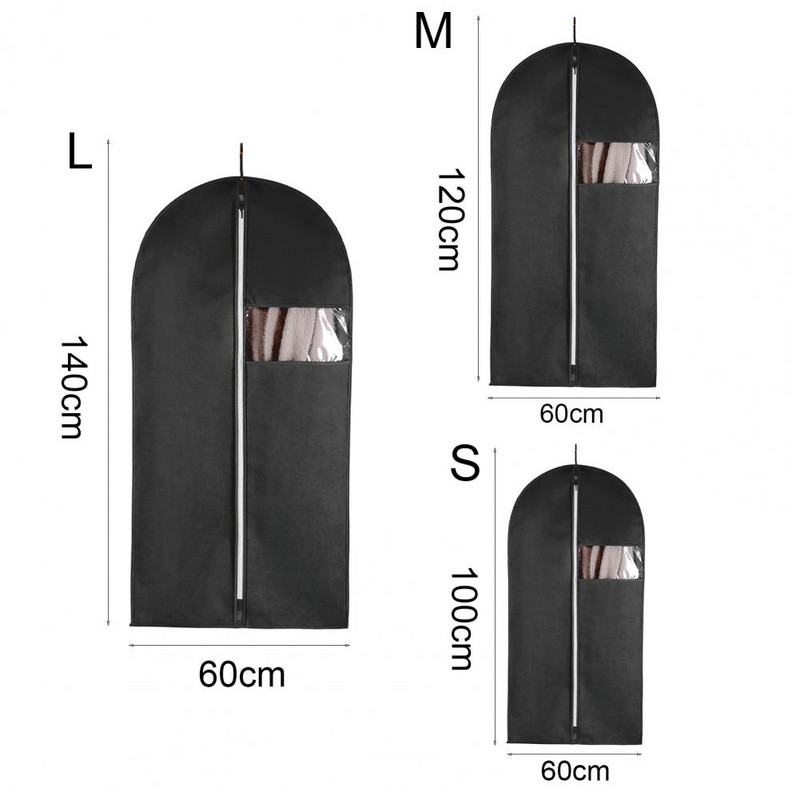 Ruhahuzat Porálló kabát huzat Ruhavédő táska Újrafelhasználható nem szőtt szövet látható ablak Ruházati akasztótáska