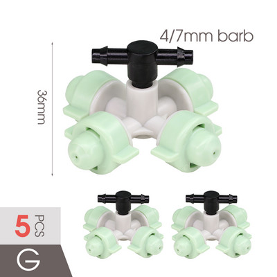 9-15L/H Kerti porlasztó öntözőszórók Permetező hűtőfúvókák 31-57L/H Cross Fine Spray mikroporlasztó üvegházhoz