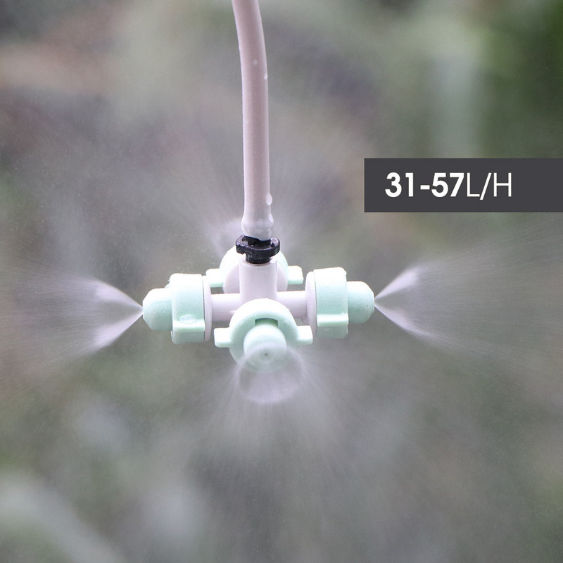 9-15L/H Kerti porlasztó öntözőszórók Permetező hűtőfúvókák 31-57L/H Cross Fine Spray mikroporlasztó üvegházhoz