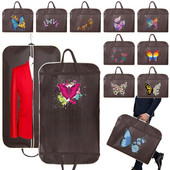 Porálló ruházati huzatok Esküvői ruha Porvédő öltöny Kabát Tárolótáska Pillangónyomat Ruhatáskák Akasztó Ruhaszervező