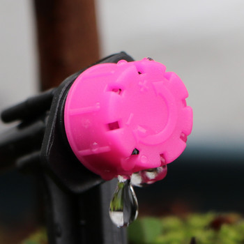 20-50 τμχ Garden Adjustable 8 Hole Pink Nozzles Drip Irrigation Watering Sprinkler 1/4\'\' Anti-closing Dripper Emitter Flower bed