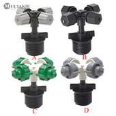 MUCIAKIE 1PC Fogger Cross Misting Sprankler with 1/2`` αρσενικό νήμα για ψεκασμό ύγρανσης θερμοκηπίου κήπου
