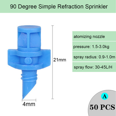 Változatos stílusú kerti csepegtető öntöző csepegtető Fix áramlási nyomás-kompenzáló emitter 1/4 hüvelykes locsoló öntözés törő fúvóka