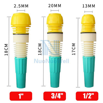 Köd+egyenes fúvóka műanyag fúvóka 1/2``-1`` állítható kerti öntözés öntözés permetező fúvóka kültéri virág mezőgazdasági zuhany