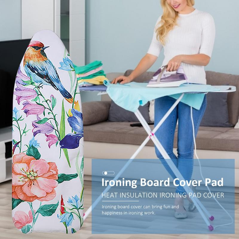 140x50cm Spring Bird sorozat digitális nyomtatás Vasalódeszka Takaró Párna Hőszigetelő Poliészter A legtöbb vasalási mérethez illeszkedik ÚJ