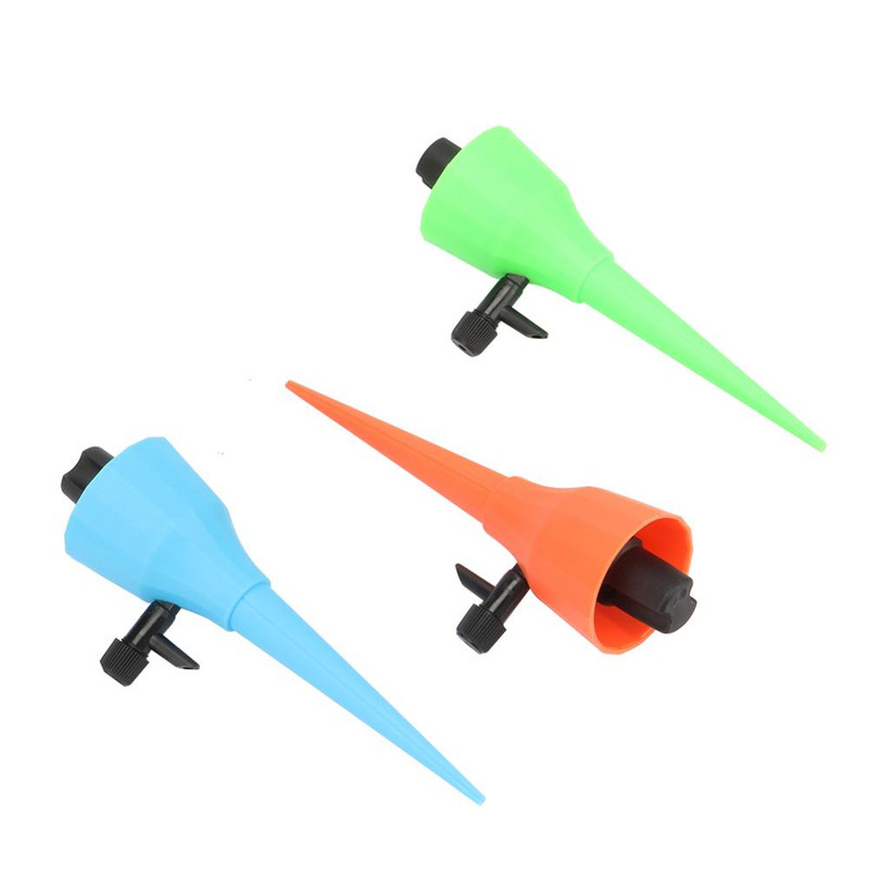 Narancssárga/zöld/kék állítható automata öntöző csepegtető Lazy Plants önöntöző készülék Otthoni kert Iroda cserepes öntöző 3 db