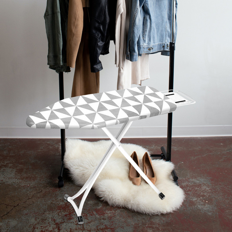 Kokvilnas gludināmā dēļa pārvalks 120 cm x 41 cm segas paliktnis, biezs polsterējums, izturīgs pret apdegumiem, gludināmais dēlis, polsterēta pārvalka tīrīšanas instrumenti