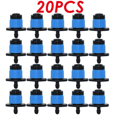 SPRYCLE 20 DB Kerti mikro öntözőszórók 360 fokban forgó fúvókás mini permetező 4/7 mm-es tömlő virágos kerti üvegházhoz