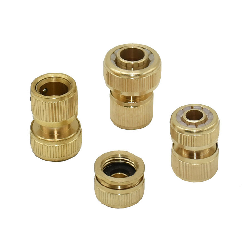 1/2 3/4 5/8 1" menetes gyorscsatlakozó sárgaréz kerti öntöző adapter csepegtető öntöző réz tömlő gyorscsatlakozó szerelvények 1 db