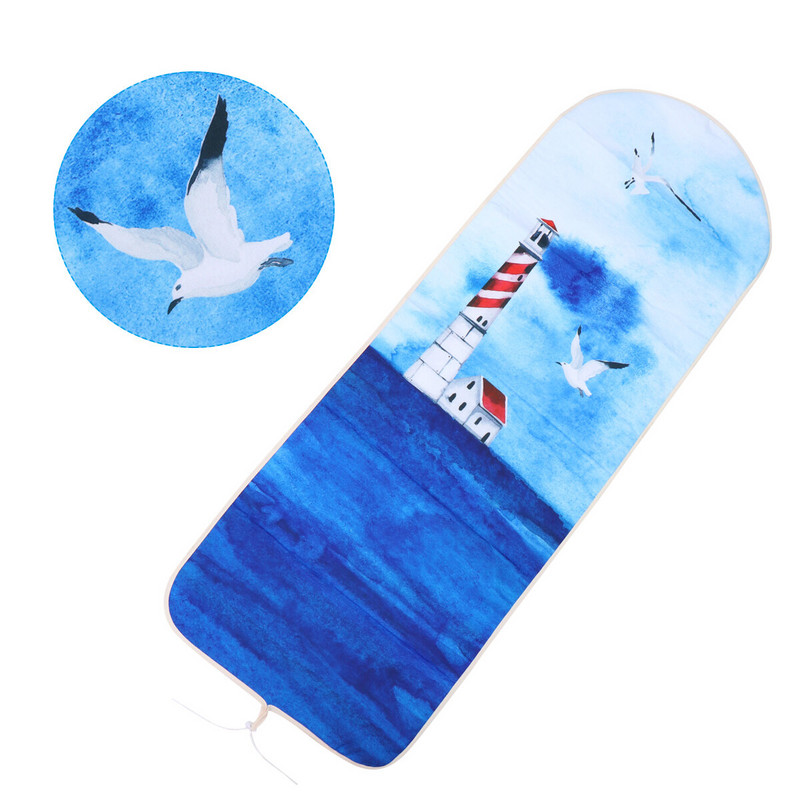 Modes īpaši plats gludināmais dēlis Ocean sērijas raksta gludināšanas audums digitālā druka Īpaši plats gludināmā dēļa aizsargtraips