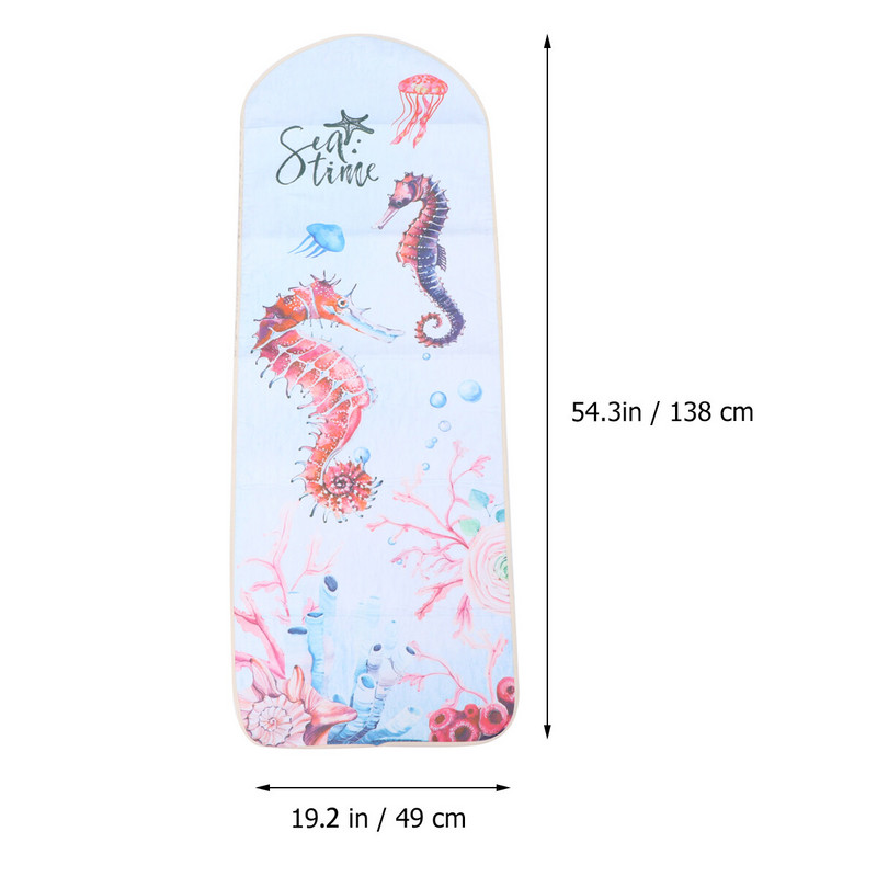 Modes īpaši plats gludināmais dēlis Ocean sērijas raksta gludināšanas audums digitālā druka Īpaši plats gludināmā dēļa aizsargtraips