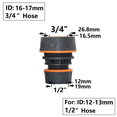 Kerti tömlő gyorscsatlakozó 1/2 3/4 1 hüvelykes csőcsatlakozó leállító vízcsatlakozó kerti csap javítás ízületi öntözőrendszer szerelvényei