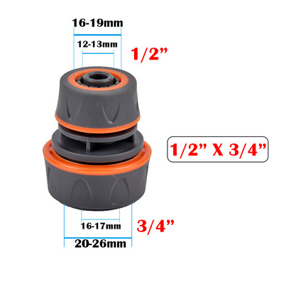 Kerti tömlő gyorscsatlakozó 1/2 3/4 1 hüvelykes csőcsatlakozó stop vízcsatlakozó 16/20/32 mm Javító ízületi öntözőrendszer szerelvény