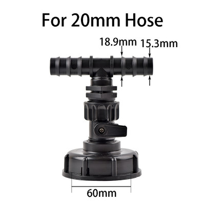 IBC tartályadapter üzemanyagtartály szerelvény S60 menetsapka 60 mm-től 1"3/4"1/2"-ig csapos csatlakozóaljzat Kerti öntözőszelep szerelvény