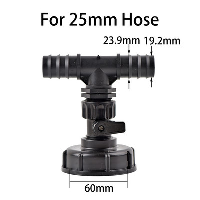 IBC tartályadapter üzemanyagtartály szerelvény S60 menetsapka 60 mm-től 1"3/4"1/2"-ig csapos csatlakozóaljzat Kerti öntözőszelep szerelvény