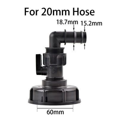 IBC tartályadapter üzemanyagtartály szerelvény S60 menetsapka 60 mm-től 1"3/4"1/2"-ig csapos csatlakozóaljzat Kerti öntözőszelep szerelvény