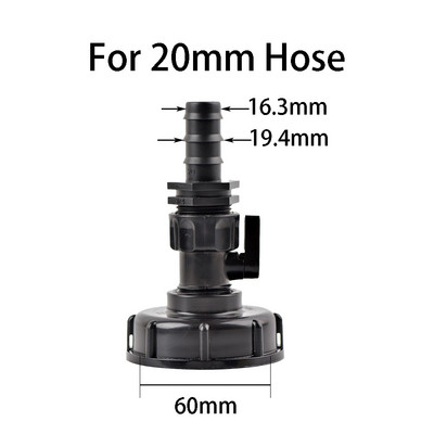 IBC tartályadapter üzemanyagtartály szerelvény S60 menetsapka 60 mm-től 1"3/4"1/2"-ig csapos csatlakozóaljzat Kerti öntözőszelep szerelvény