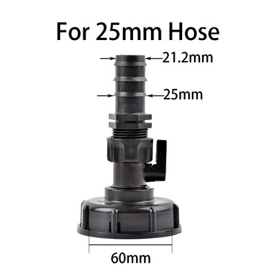 IBC tartályadapter üzemanyagtartály szerelvény S60 menetsapka 60 mm-től 1"3/4"1/2"-ig csapos csatlakozóaljzat Kerti öntözőszelep szerelvény