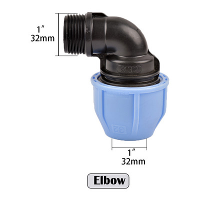 Σπείρωμα 1/2" 3/4"1" σε 20/25/32 PE Pipe Straight Tee Ebow Connector Σύστημα άρδευσης Σύζευξη μετατροπής σωλήνα PVC