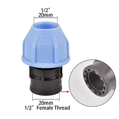 Σπείρωμα 1/2" 3/4"1" σε 20/25/32 PE Pipe Straight Tee Ebow Connector Σύστημα άρδευσης Σύζευξη μετατροπής σωλήνα PVC