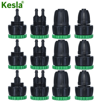 KESLA 3X sodo čiaupo adapterio skirstytuvo žarnos jungtys nuo 1/2" 3/4" iki 4/7 mm 8/11 mm 16 mm lašelinio laistymo laistymo vamzdžio jungtis