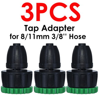 KESLA 3X kerti csap adapter osztó tömlő csatlakozók aljzat 1/2" 3/4" - 4/7mm 8/11mm 16mm csepegtető öntöző öntözőcső idom